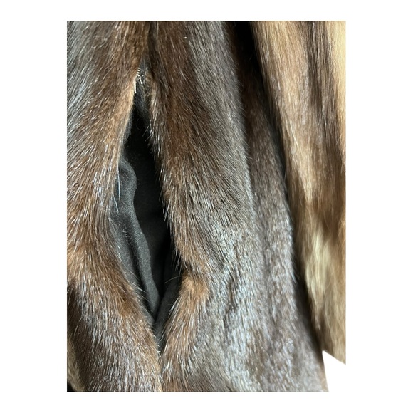 Vintage 20s Paul Magder Toronto Real Silver Fox Fur & Real Mink Coat Size M/L - Picture 9 of 16